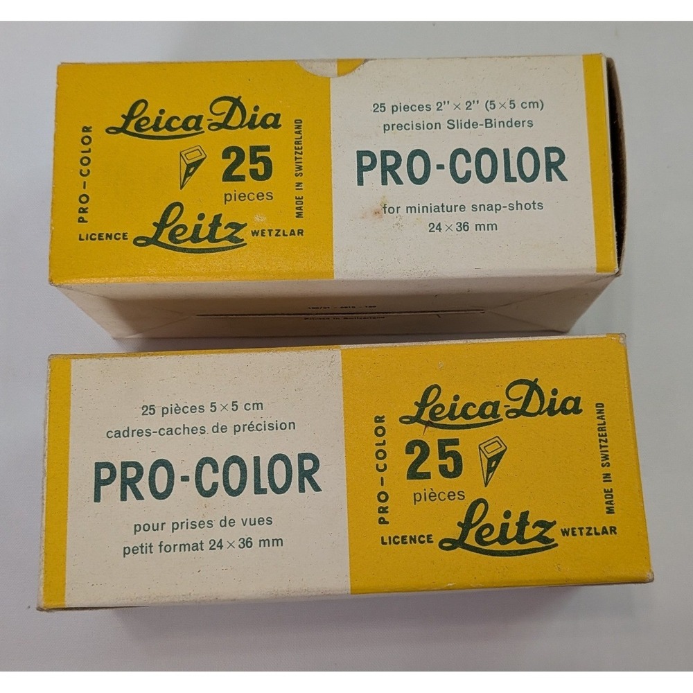 Leica Leitz Wetzlar Slide Binders Unisex OS Yellow Good Vintage 50pc Pro-Color